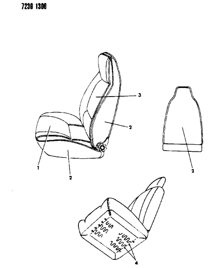 1987 Dodge Omni Front Seat Diagram 3