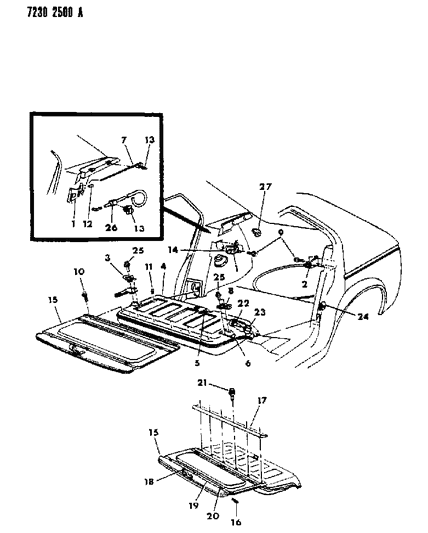 1987 Dodge Charger Rear Fold Down Seat Diagram 2