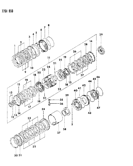 1987 Dodge Raider Brake Automatic Transmission Diagram