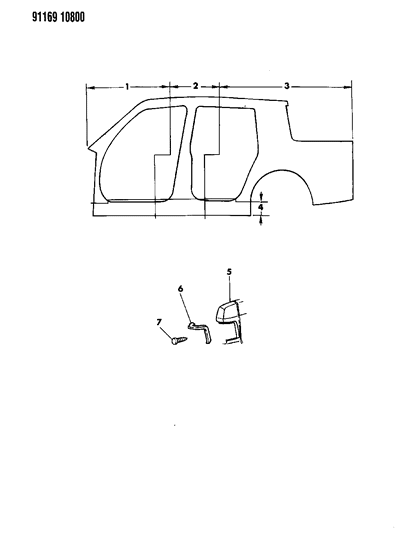 1991 Dodge Dynasty Aperture Panel Diagram