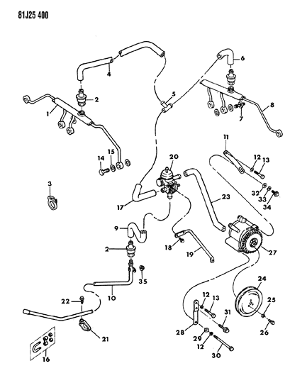 1984 Jeep J20 Air Injection System Diagram 1