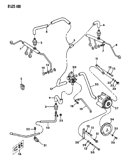 1986 Jeep J20 Air Injection System Diagram 1