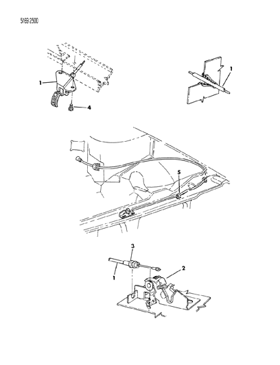 1985 Chrysler Town & Country Hood Release Remote Control Diagram