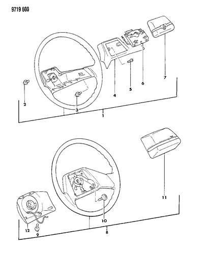 1989 Dodge Ram 50 Steering Wheel Diagram