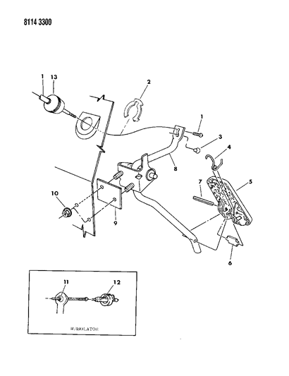 1988 Dodge Daytona Accelerator Pedal Diagram