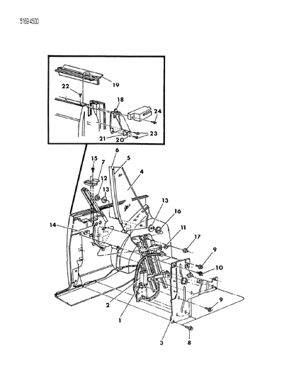 1985 Chrysler LeBaron Base Glass - Quarter Window Diagram 3