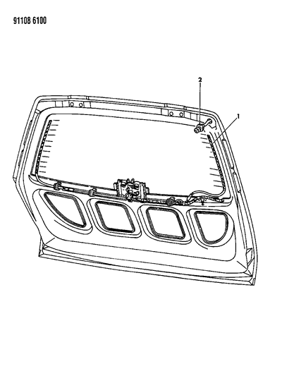 1991 Dodge Shadow Wiring & Switches - Liftgate Diagram