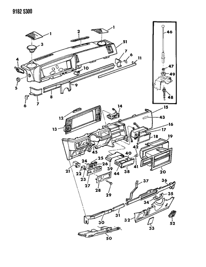 1989 Dodge Grand Caravan Instrument Panel Diagram