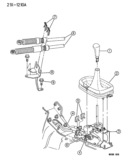 1995 Dodge Neon Controls , Gearshift Diagram