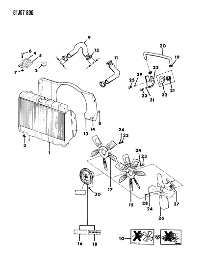 1985 Jeep Wrangler Spacer Diagram for J3229710