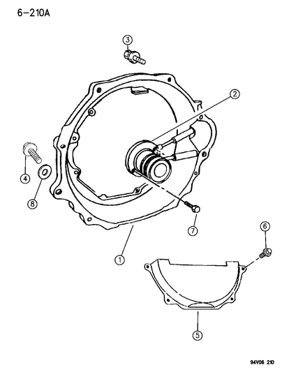 1995 Dodge Viper Clutch Housing Diagram