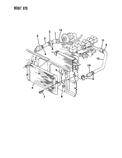 1992 Dodge D250 Charge Air Cooler Diagram