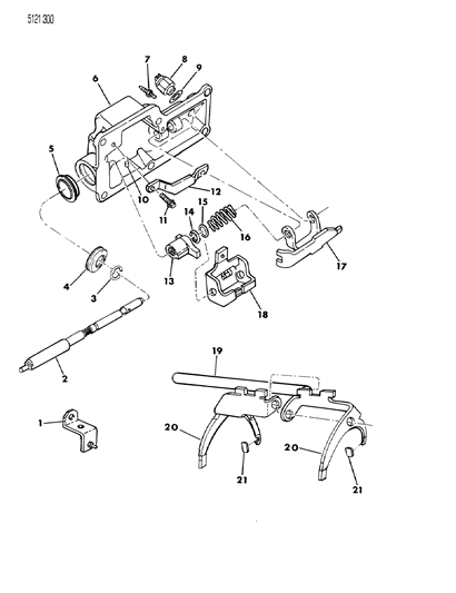 1985 Chrysler Laser Controls, Internal Diagram 1