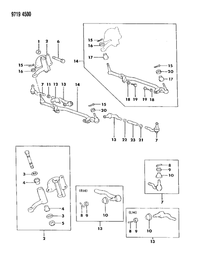 1989 Chrysler Conquest Linkage Steering Diagram
