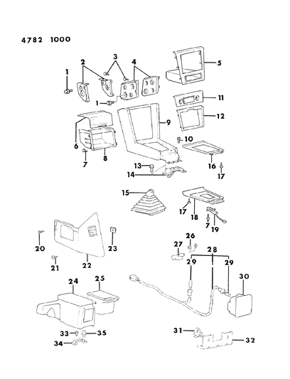 1984 Dodge Conquest Console Diagram