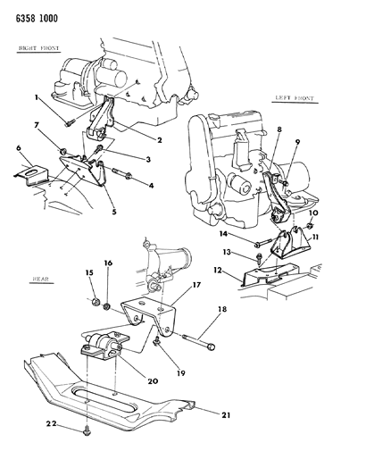 1987 Dodge Dakota Engine Mounting Diagram 1