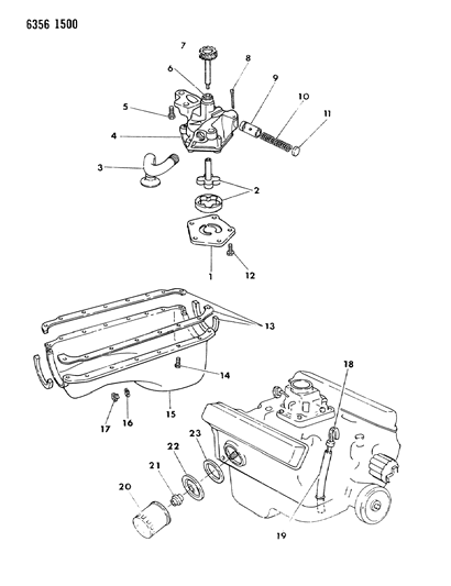 1987 Dodge Dakota Engine Oiling Diagram 2