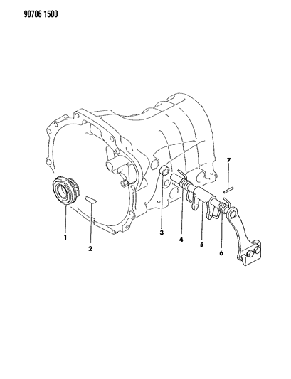 1990 Dodge Ram 50 Shaft-W/FORK,Clutch Release Diagram for MD731448