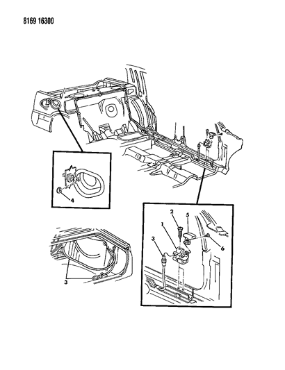 1988 Chrysler New Yorker Fuel Filler Remote Door Release Diagram