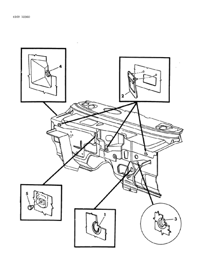 1984 Dodge Diplomat Plugs Cowl And Dash Diagram