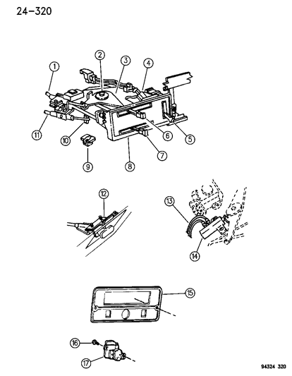 1995 Dodge Ram Wagon Controls, Heater Diagram