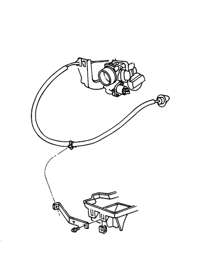 1991 Dodge Grand Caravan Cable-T/CONTROL Diagram for 4300850