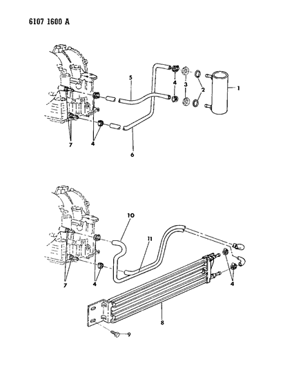 1986 Chrysler New Yorker Oil Cooler Diagram 1