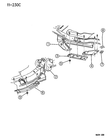 1996 Dodge Ram 3500 Heat Shields - Exhaust Diagram