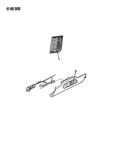 1991 Chrysler New Yorker Lamps - Cargo-Dome-Courtesy Diagram