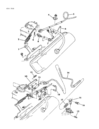1984 Dodge Ramcharger Throttle Control Diagram 3