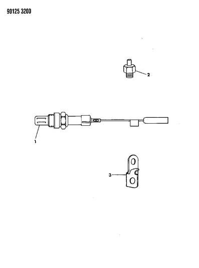 1990 Dodge Dynasty Oxygen Sensor & Charge Temperature Sensor Diagram