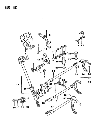 1992 Dodge Stealth Control, Shift Diagram 1