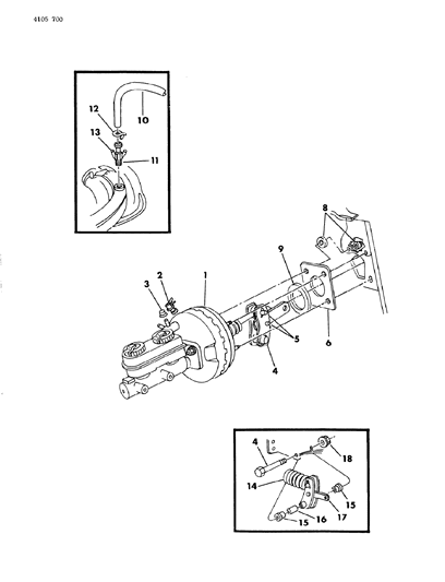 1984 Dodge Diplomat Booster, Power Brake Diagram