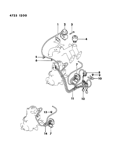 1984 Dodge Ram 50 EGR System Diagram 3