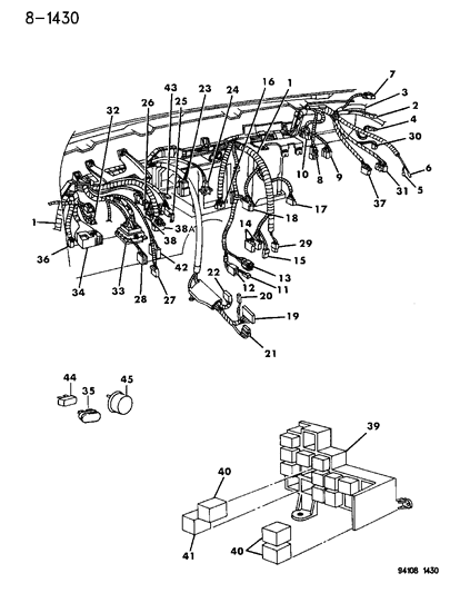 1994 Chrysler LeBaron Puller-Fuse Diagram for 4450129