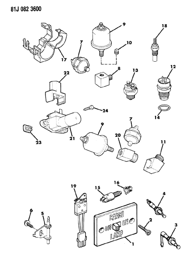 1984 Jeep Grand Wagoneer Switches Diagram