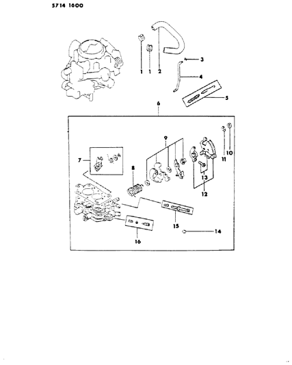 1985 Dodge Colt Carburetor Throttle Parts Diagram 2