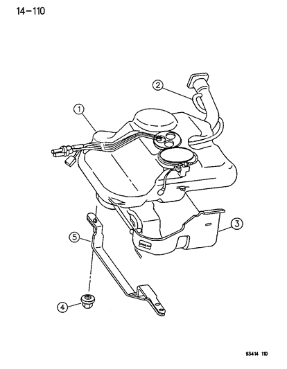 1994 Chrysler LHS Fuel Tank Diagram