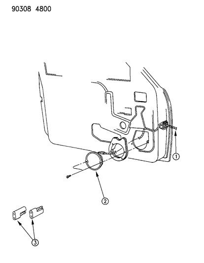 1993 Dodge Dakota Wiring - Door Diagram