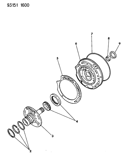 1993 Dodge Shadow Oil Pump With Reaction Shaft Diagram 2