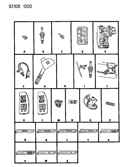 1993 Dodge Caravan Switches Diagram