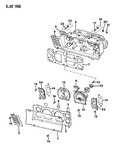 1987 Jeep Cherokee Instrument Cluster Diagram 6