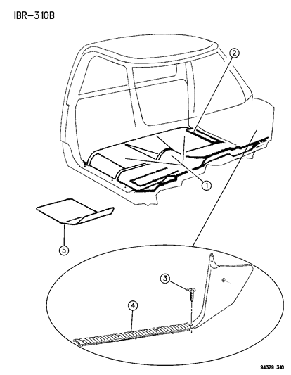 1995 Dodge Ram 3500 Carpets-Mats-Scuff Plates Diagram