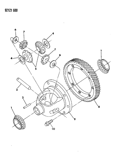 1992 Dodge Shadow Differential Diagram