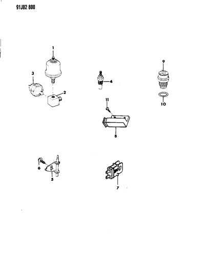 1991 Jeep Wrangler Relays - Miscellaneous Diagram