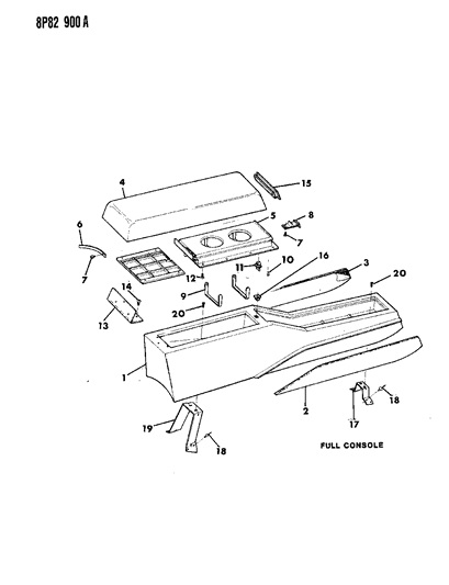 1991 Dodge Monaco Console Diagram 1