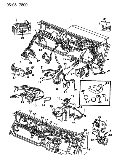 1993 Chrysler New Yorker Fuse-Mini Diagram for 6101487