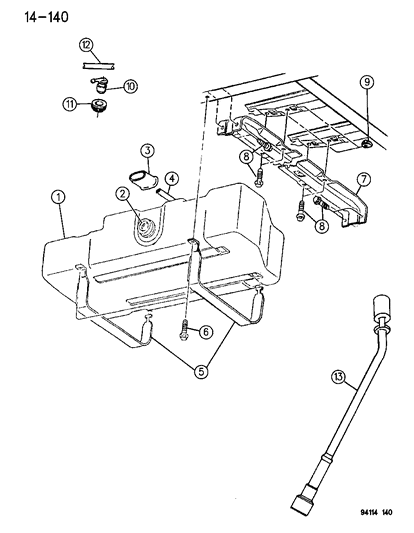 1995 Dodge Grand Caravan Fuel Tank Diagram 1