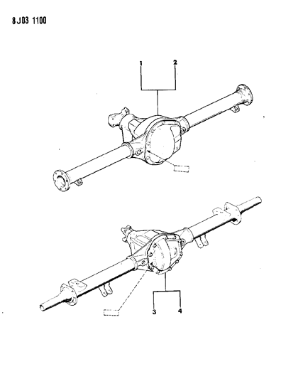 1990 Jeep Grand Wagoneer Rear Axle Assembly Diagram