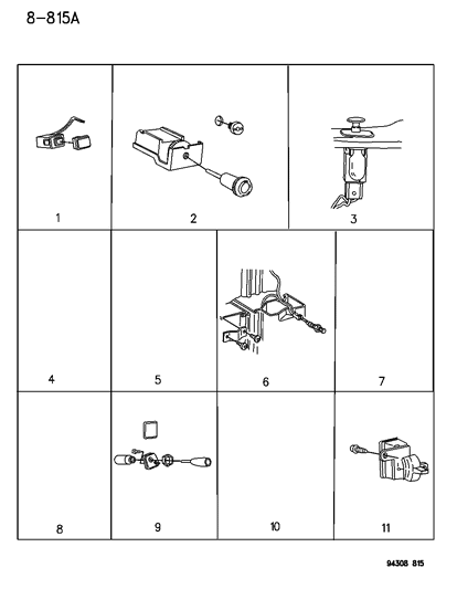 1996 Dodge Ram Wagon Switches Diagram